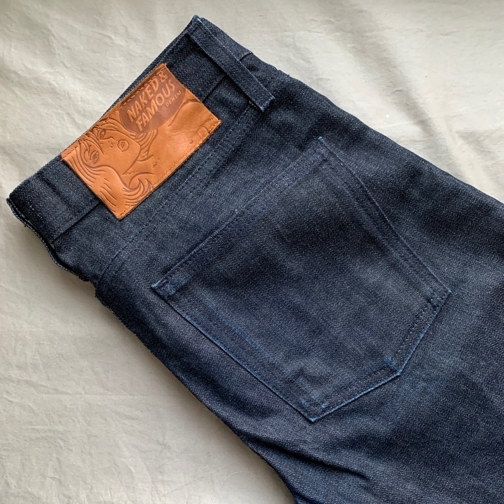 Naked & Famous Raw Denim & unwashed sz 30